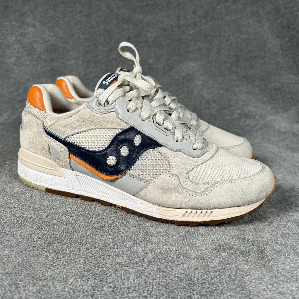 Saucony Shadow 5000 Cream Navy Orange Unisex Running Shoes S70637-5 Mens 10